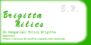 brigitta milics business card